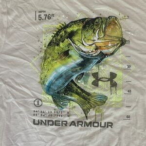 Under Armour White Tee with Neon Graphic
